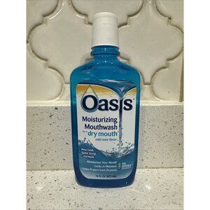 Oasis Moisturizing Mouthwash for Dry Mouth Mild Mint, Tri Hydra Technology, 16oz